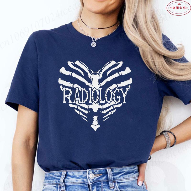Halloween Fashion Tshirt Printing Heart Radiology Graphic Women Tshirt Short Sleeve FeUnisex Summer Casual Tshirt Skull Tee Shirt S