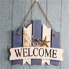 Wooden Crafts Welcome Sign Fish Skeleton Nautical Ornament Durable Fish Wall Decor  Kids Room