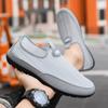 Men Casual Canvas Shoes Mens Loafers Breathable Slip On Flats Male Vulcanized Shoes Driving Shoes Plus Size