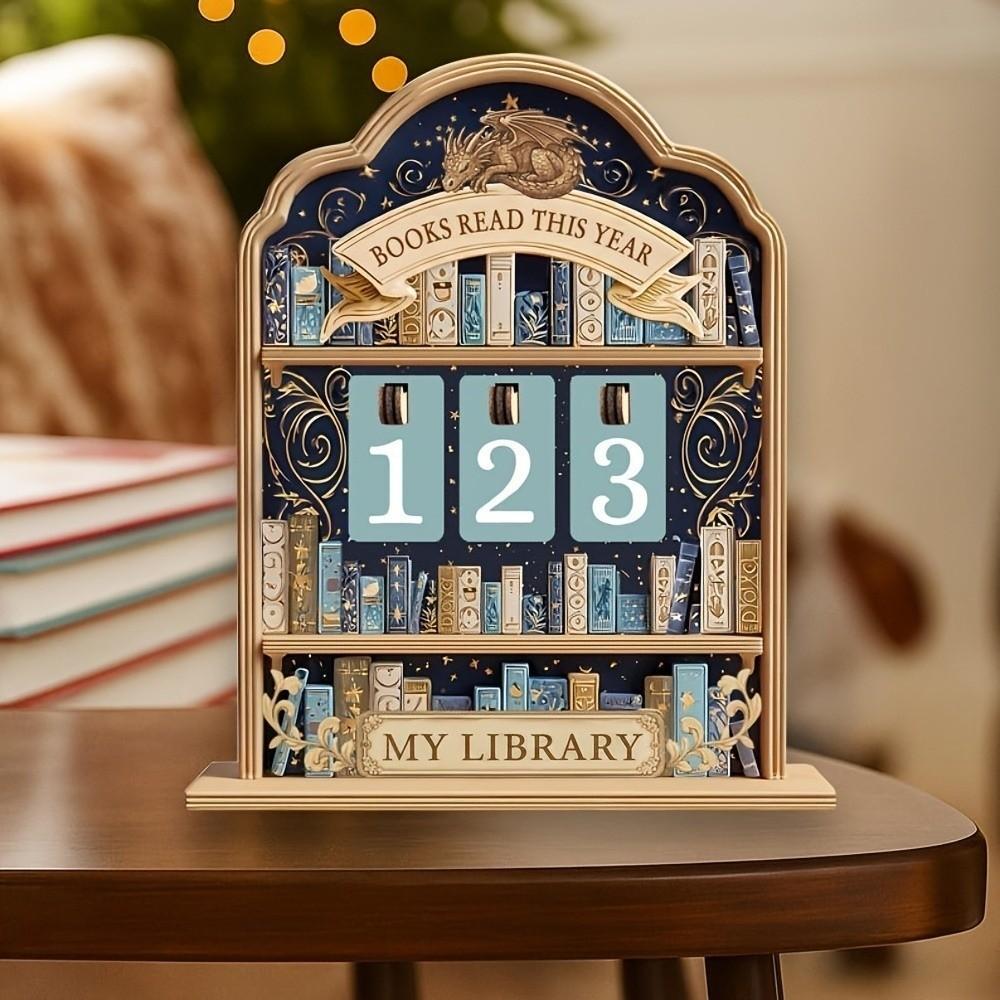 New 2D Books Read Tracker Wooden Books Read This Year Reading Tracker Signage Handmade Reading Challenge Tracker Book Lovers