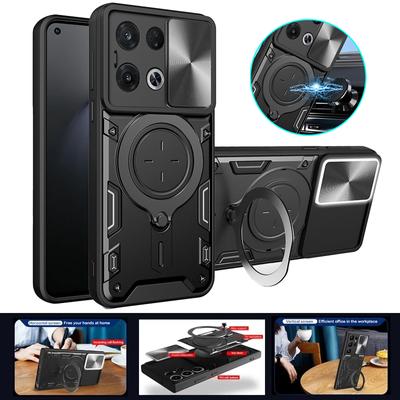 Pro OPPO Reno 8 Pro Pouzdro Magnetický Prsten Stojan Pancéřové Pouzdro Pro oppo Reno8 Reno8 Pro + Plus Posuvná Ochrana Fotoaparátu Zadní Kryt