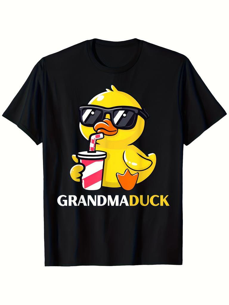 Grandma Rubber Duck Family Matching TShirt 180g Polyester Loose Fit Tee Machine Washable AllSeason Casual Wear Sizes SXxxl Plus Sizes Available