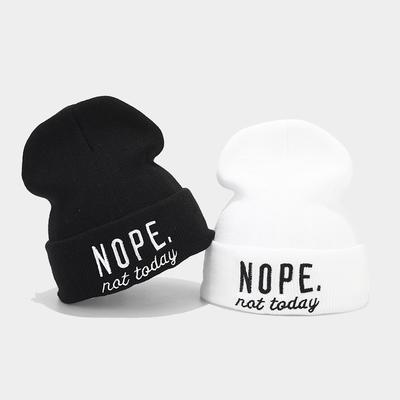 Autumn and Winter New Literary and Retro Letter Knitted Pullover Hat Women's Trendy Fashion Versatile Stacking Hat Men's Modified Cold Hat