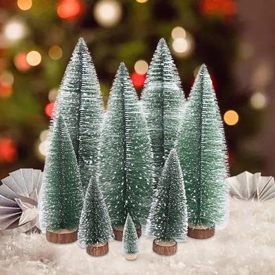 4pcs Christmas Decoration Good Mini Christmas Tree Simulation Vivid Desktop Displaying Christmas Tree for Party Creative Desktop Decorations