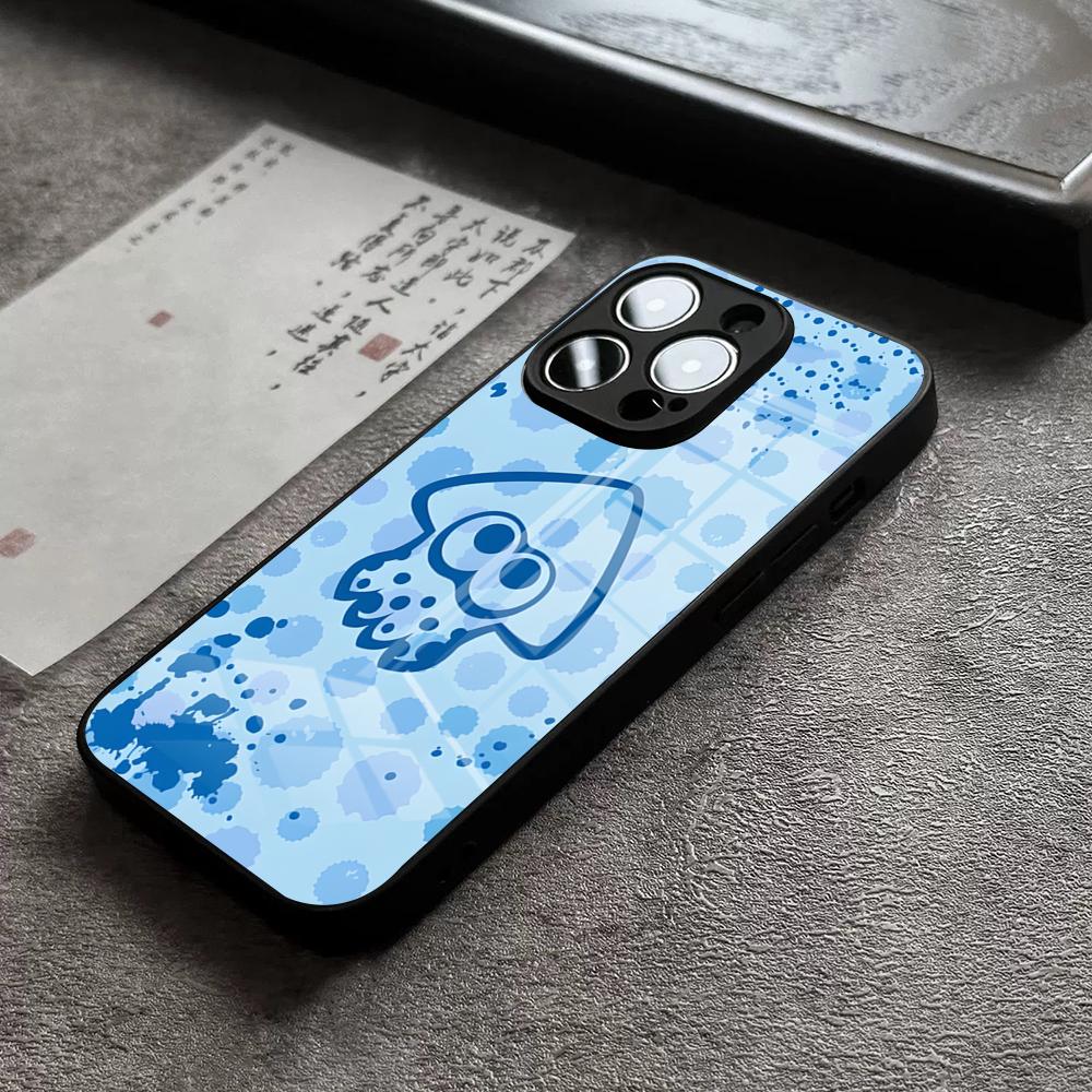 

Splatoon Game Phone Case For IPhone 16 Pro Max 14 17 Air 12 15 11 13 Mini X XR XS Max SE Glass Cover iPhone14 ProMax