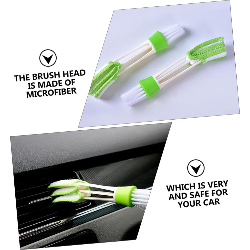 BELLIFFY 3-in-1 Car Brush Air Conditioner Interior Brush Keyboard Cleaning Computer Vent Home Detail Cleaning Louver Brush