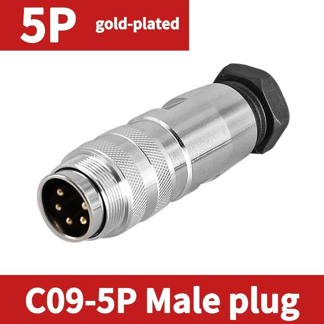 5/10PCS lP67 M16 Circular Connector C091 Waterproof 2 3 4 5 6 7 8 12 14 16 Pin Aviation Plug Metal Shielding Male Connectors