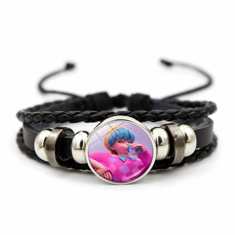 KPop Demon Hunter Bracelet Cartoon Anime Cosplay Bracelet Woven Rope Chain Pendant Fashion Accessories Girl Peripheral for Fans
