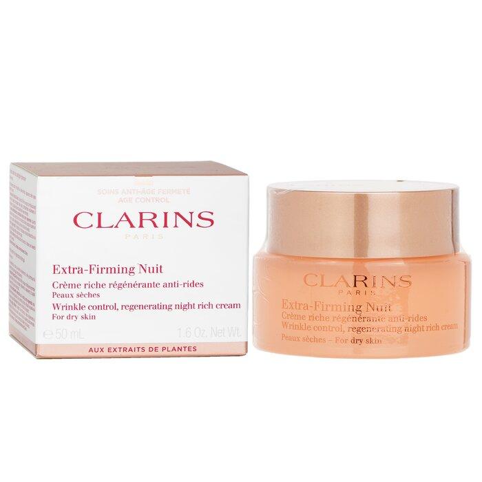 Clarins Extra-Firming Nuit Wrinkle Control, Regenerating Night Rich Cream - For Dry Skin Types