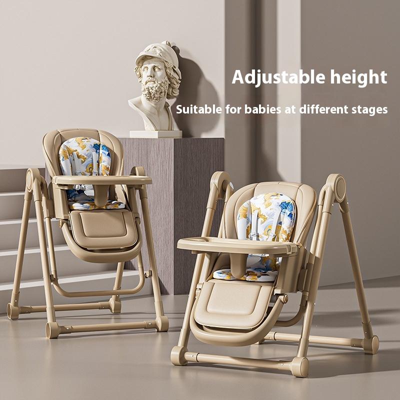 Baby dining chair foldable baby children's dining table two-in-one multi-functional rocking chair
