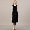 [Retro Exquisite Velvet Vest Skirt] Women's 25 Year Winter Edition High Quality Texture Slimming V-neck Dress