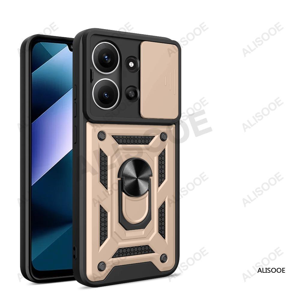 Kickstand Funda for POCO C85 4G Case Armor Slide Camera Protection Back Cover Ring Holder Shockproof Capa