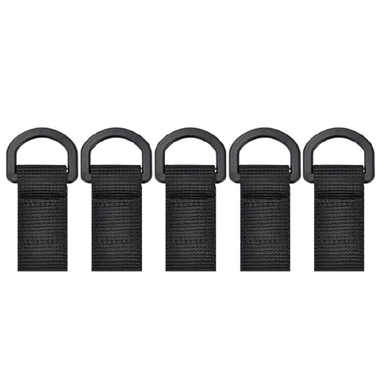 

Backpacks Webbing Attachments Nylons Strap D Rings Adapter Key Holder Backpacks Accessoy D Rings Clip with Hook & Rings чорний