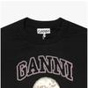 Ganni Women Poodle Logo PrinT Baby FiT T shirT T4239 252