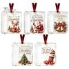 Reusable Acrylic Gift Holder 3 Pcs Christmas Cash Ornament, Money for Cash, Clear Xmas Tree Hanging Decoration, Holiday Gifts Stocking Stuffer, Decor