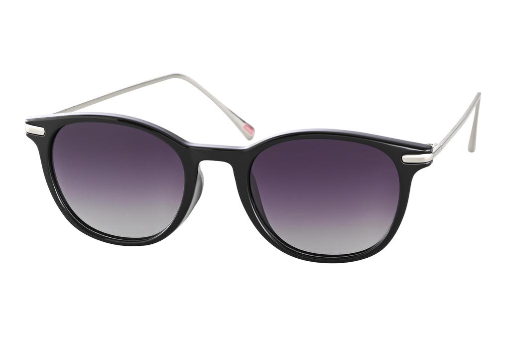 Coleman UV Polarized Half Women's Sunglasses, Protection, Lenses, Black/Silver/Smoke (Triacetate Polarized) CLA13-1