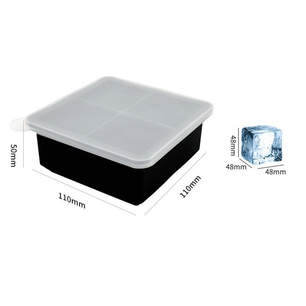 Ice Cube Trays Silicone,Ball Maker Mold, Whiskey Round Sphere Mold - Square Large for Cocktails & Bourbon Easy Release BPA Free
