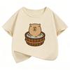 Kawaii Capybara Design TShirt Printed T Shirt Girls Summer Clothes Short Sleeve Tops TShirts Cute Girls Clothing