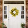 Yellow Forsythia Spring Wreath - Door Hanging Home Decoration