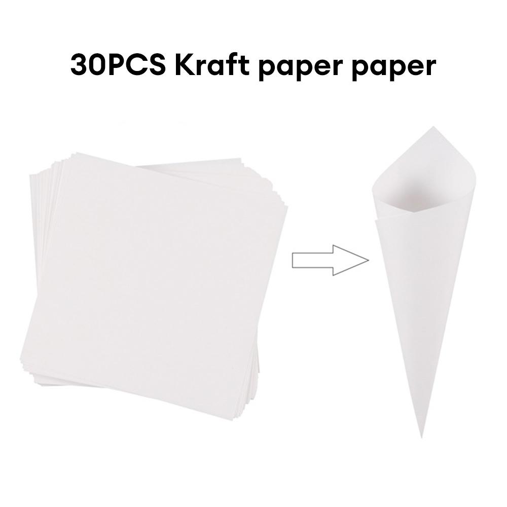 

30 шт. крафт-бумага свадебные конфетти свадебные украшения крафт-бумага свадебные конусы роза цветок конфетти поднос свадебный декор белый