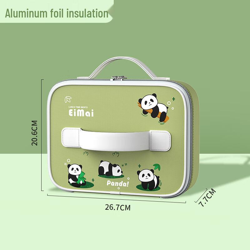 UD 316 Stainless Steel Divided Insulated Lunch Box Meal Plate Bag Style One