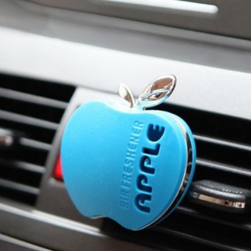 1Pcs An Apple-Shaped Car Air Freshener With Floral Fragrance - Featuring A Decorative Ventilation Clip Design