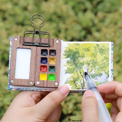 Mini Watercolor Travel Set - 8 Colors for Children and Journaling