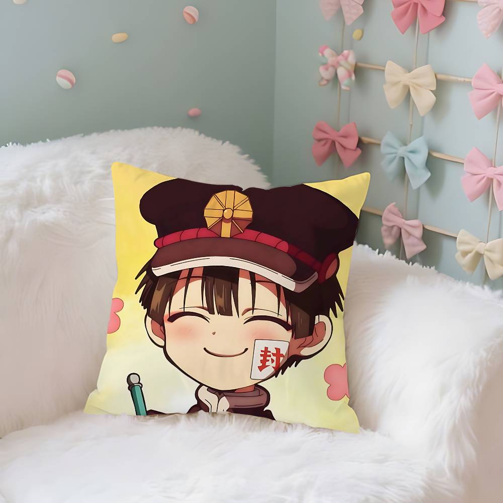 ToiletBound Hanakoskuns Case Plush Fabric Soft Pillowcase Double Sided Print Cushion Cover Household Gifts