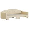 VidaXL Daybed with Pull-out Bed Cream 90x200 Cm Fabric 3197534