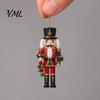 Rustic Christmas Tree Pendants Nutcracker Ornaments, Durable Wooden Hanging Figurines, Country Style Retro Holiday Gift Tags Decorations, for