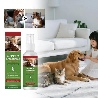 Pet Anti Chew Spray 100ml Bitter Taste Deterrent Stop Chewing Biting Scratching Behavior Correction Furniture Protection Dogs