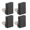4pcs USB Type C Right Angle Adapter 10Gbps Transmission Portable USB Male To Type C Female Adapter for Laptops Desktops