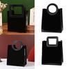 Fashion Black Gift Bag PVC Waterproof Shopping Bags Square/Round Handle Transparent Handhold Packaging Tote