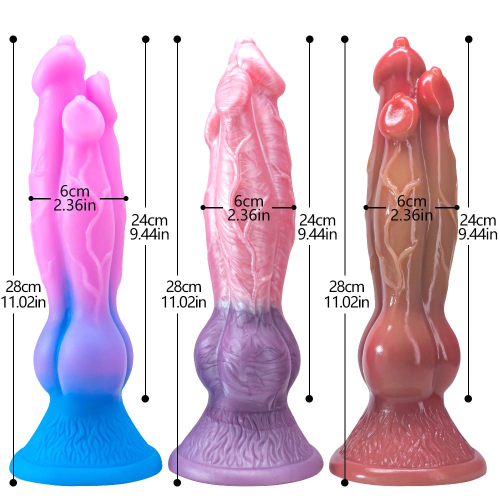 Artificial Dog Giant Dildo Silicone Alternative Animal Dog Cock Rear Court Anal Expansion Shaped Penis Massage Sex Toys