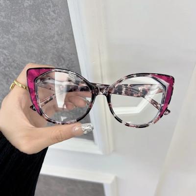 Premium Fashion Trendy Cat Eye Eyeglasses Frames Ladies Men Transparent Clear Designer Optical Colorful Frame Oculos