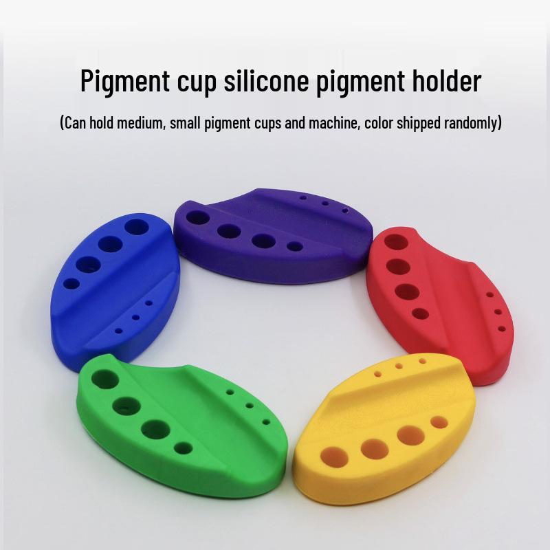 Transparent Silicone Tattoo Ink Cup Holder for Permanent Makeup - Acrylic Ink Rack and Mixing Base