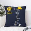 Custom Nordic Style Portuguese Camino De Santiago Cushion Cover 40x40cm Velvet Pillow Case for Car Square Pillowcase