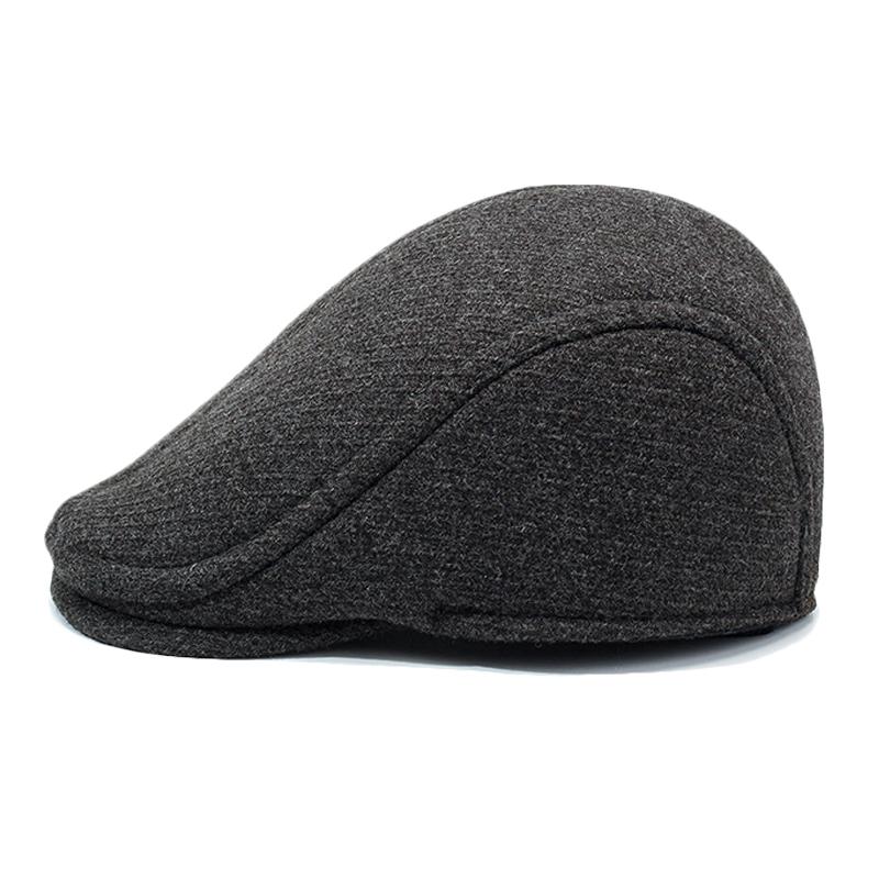 Middle-Aged and Elderly Winter Hat Men's Outdoor Coldproof Velvet Thick Advanced Cap Father's Ear Protection Duck Tongue Cotton Cap