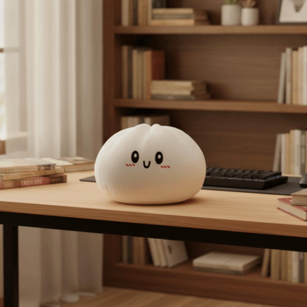 Fleece-Oberfläche Große Brötchen Kissen Cartoon Brötchen Plüschtiere Gedämpfte Brötchen Dekokissen Auto