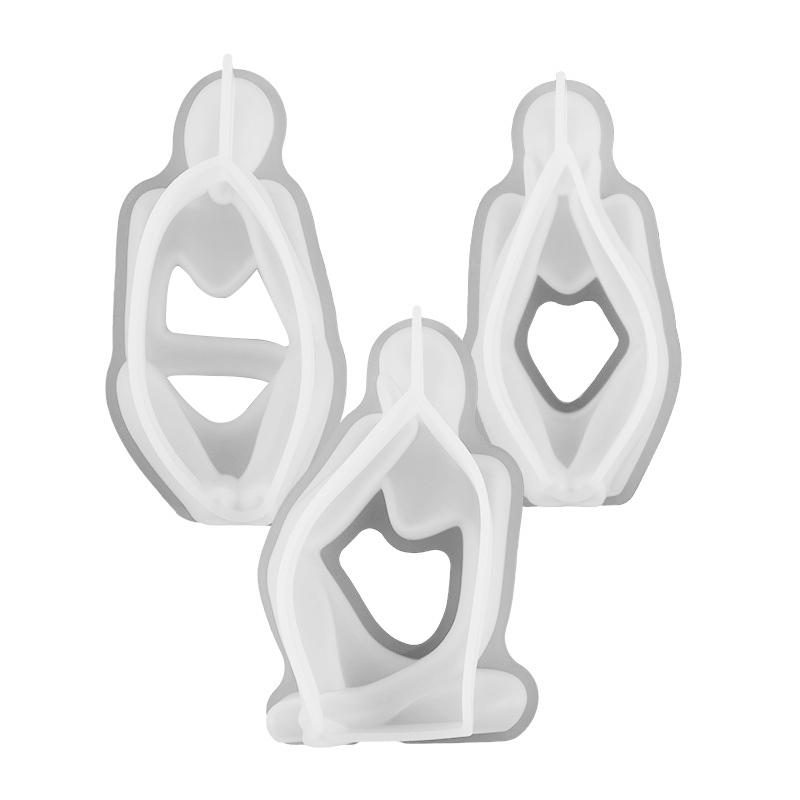 Nordische Kunst abstrakte Denker Statue Silikonform moderne Harz handgefertigte Form