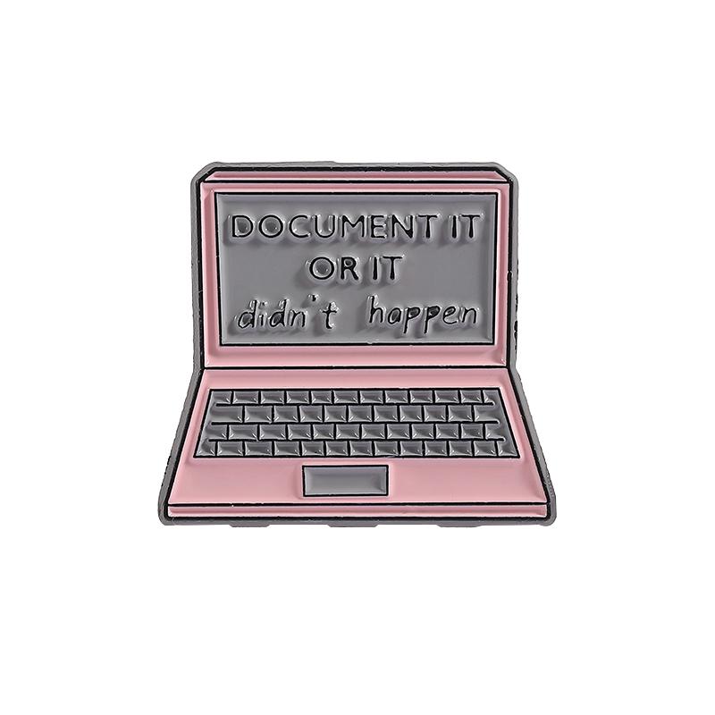 Document It or It Didn t Happen Enamel Pin IEP Meeting Documentation Reminder Brooch Lapel Badge Jewelry Gift For Office Workers