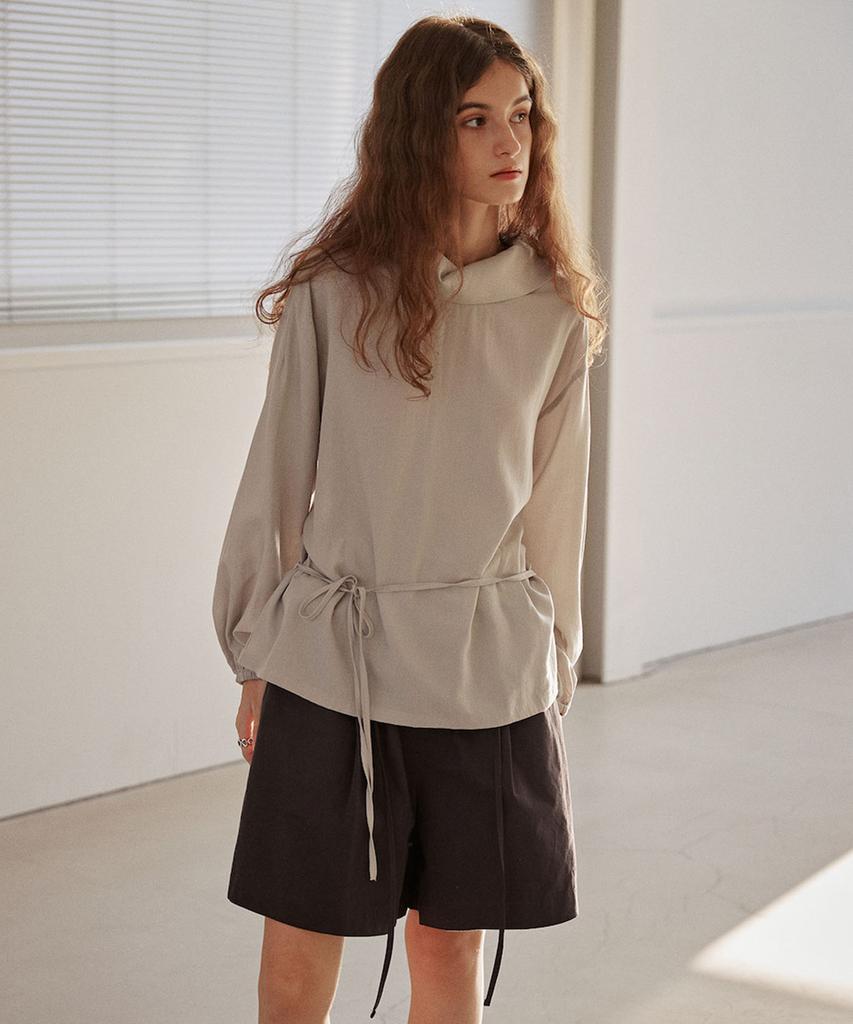 OURO Ruffle String Pants [ Charcoal ]
