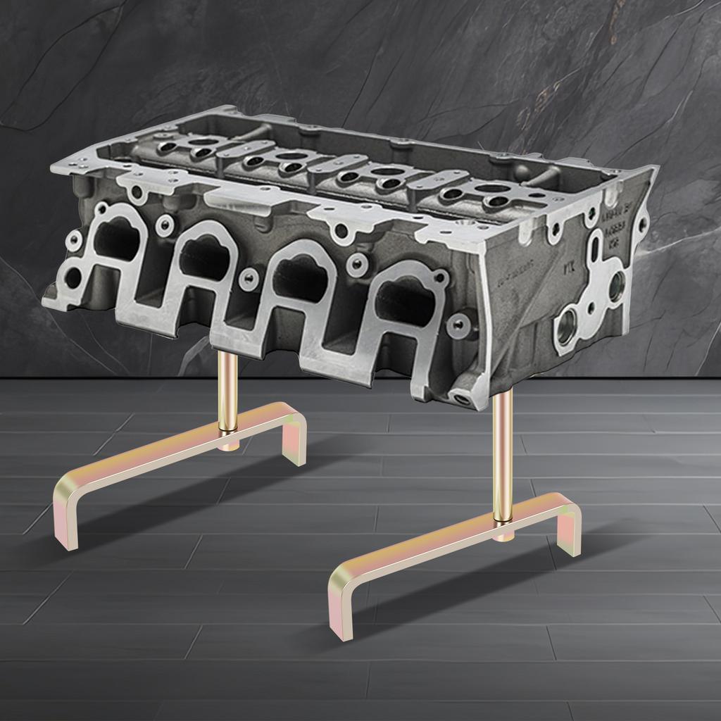 2Pcs Cylinder Head Bracket Metal Automobile Engine Cylinder Head Stand with Tapered Mandrel Cylinder Head Holder Easy Install
