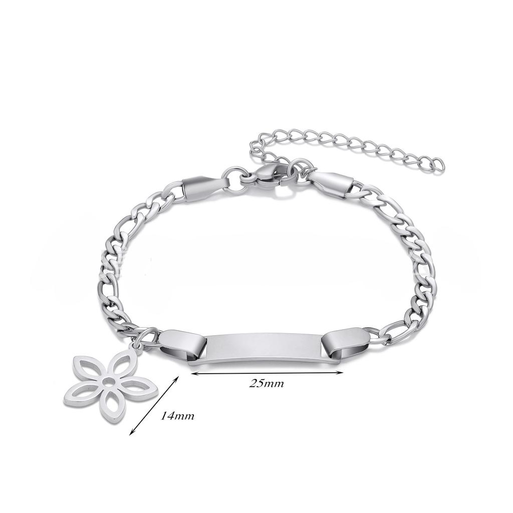 Custom Name Couple Bangle For Women Laser Engraved Letter Words Stainless Steel Figar Link Chain Personalized Bangle