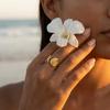 Adjustable Open Finger Rings Zinc Zinc Alloy Stainless Steel Rings Trendy Shell Starfish Rings  Women