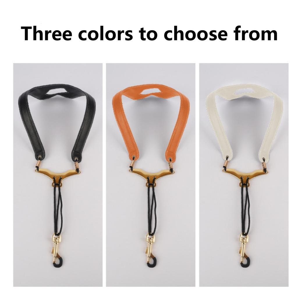 Miwayer Saxophone Neck Strap Breathable Premium Leather with Ergonomic Design: Shoulder Support for Saxophones