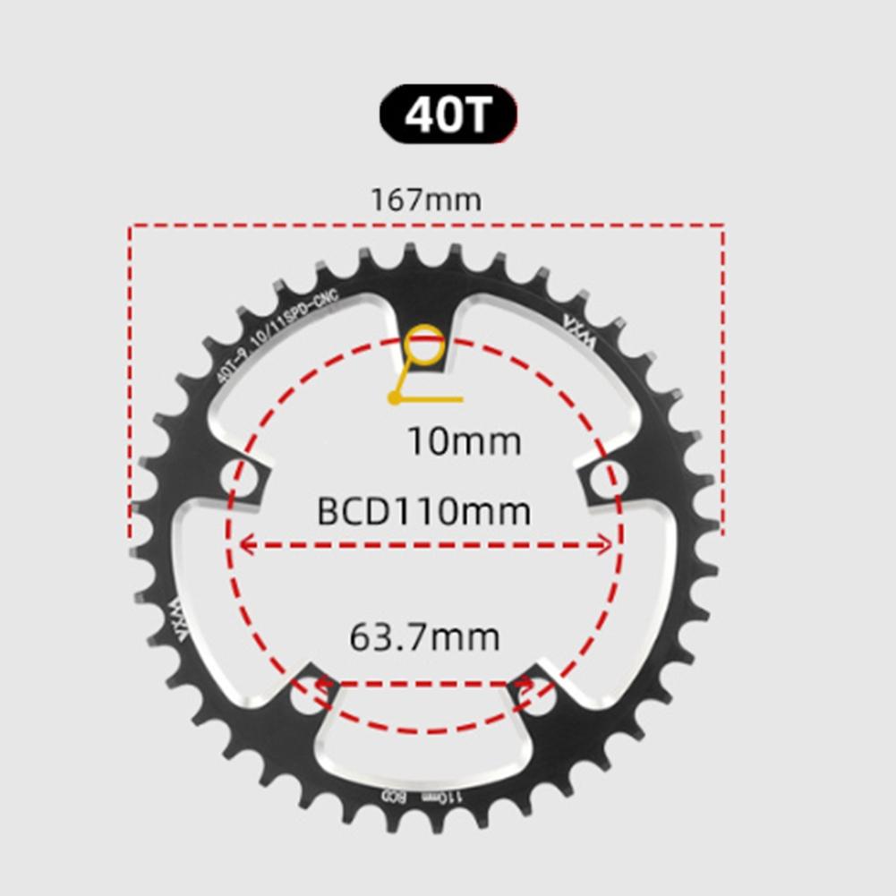 Placă de angrenaj Narrow Wide Pentru Bicicletă de Șosea 110BCD 5 Șuruburi Disponibilă În 36T 38T 40T