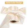 Ruban Satin 25 Yards 4 Pouces Simple Face Emballage Cadeau Nœud Rubans Satin pour Noël Mariage Décoration Fête d'Anniversaire Bricolage