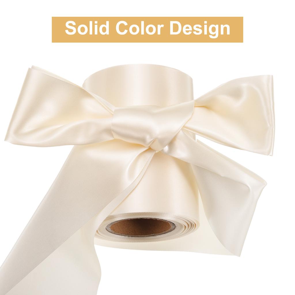 25 Yards Satin Ribbon 4 Inch Single Face Gift Wrap Bow Satin Ribbons for Christmas Wedding Birthday Party Decoration DIY Craft