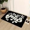 "One Love" Heart Script Door Mat Soft Non-Slip Floor Rug Romantic Sweet Letter Decor Carpet for Entryway Bathroom Kitchen Gift